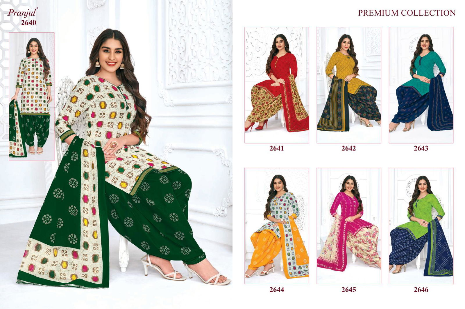 Pranjul Priyanshi Vol 26 Casual Wear Wholesale Patiyala Cotton Dress Material
